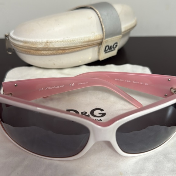 D&G White and Pink Sunglasses Y2K USED main image 4